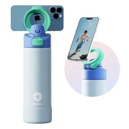 Magnetic Gym Thermos Bottle with Phone Holder – Insulated, Hands‑Free Filming